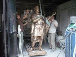 Talma statue in production