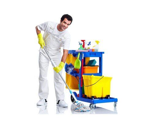 cleaning man