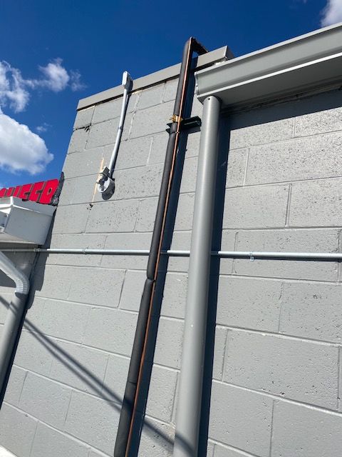 Out door view of refrigeration line