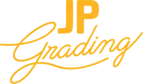 Gold logo for JP Grading with 