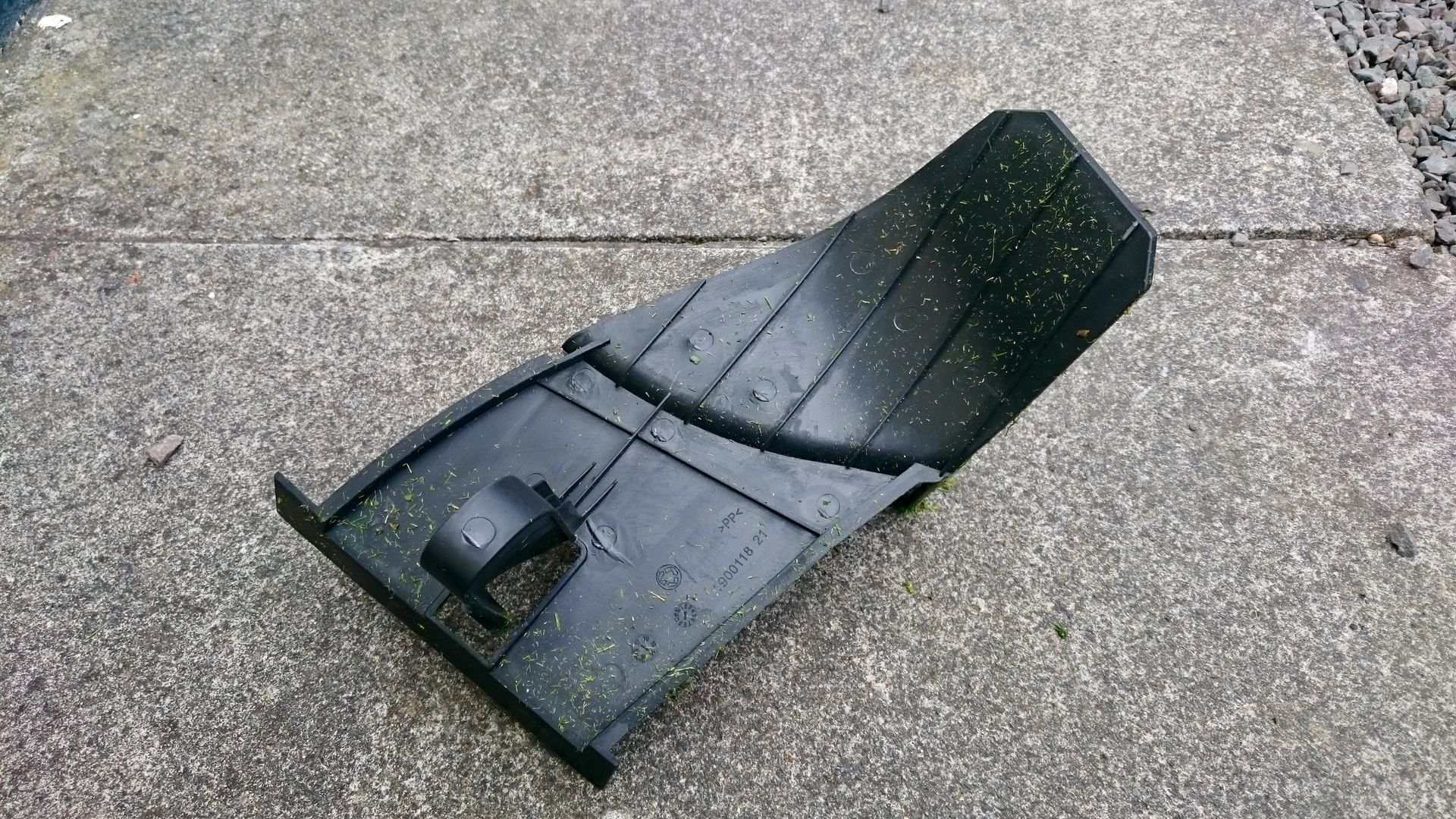 Photograph of a mulch-plug, designed for use with an AL-KO lawnmower.