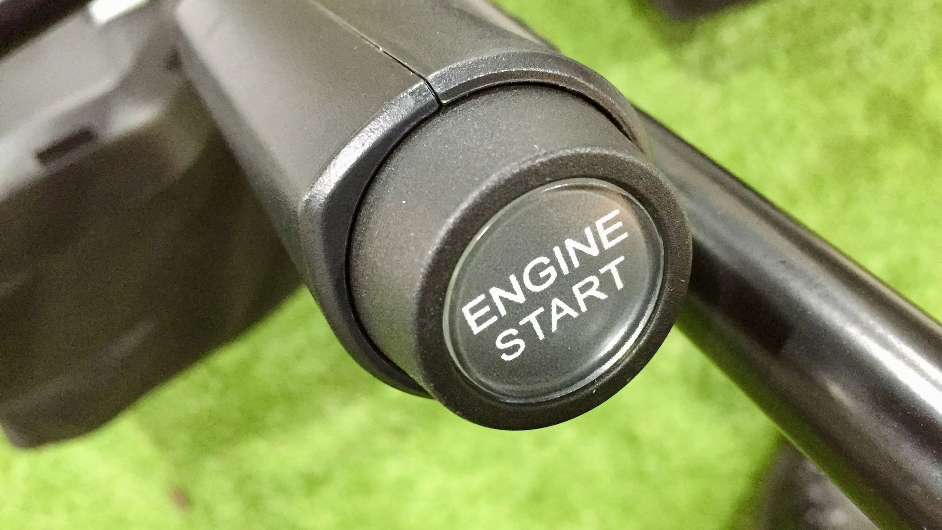 Push button starting system, fitted to an ATCO lawnmower.
