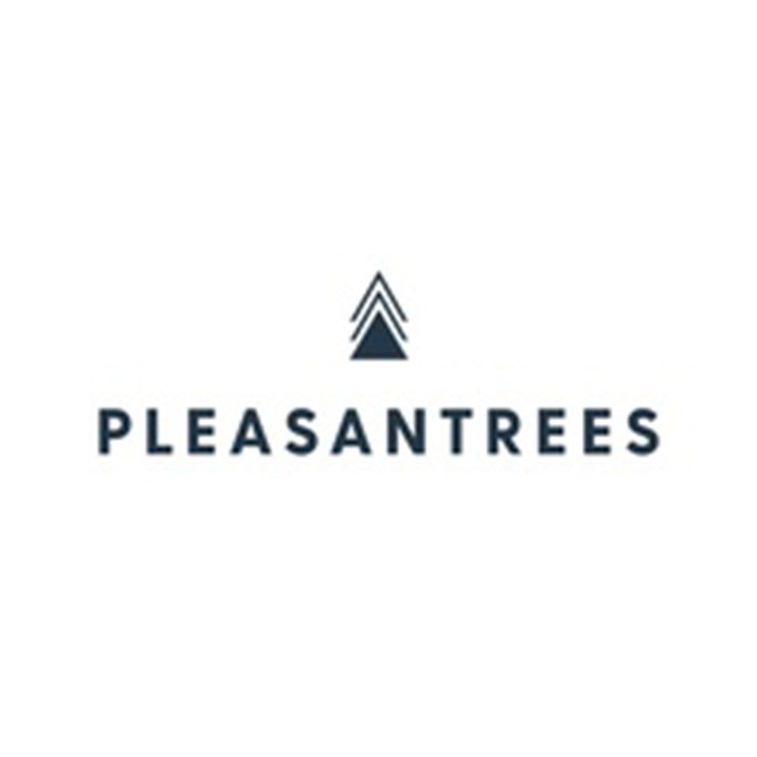 Pleasantrees logo used in a customer testimonial  on StashStock's Cannalytics page