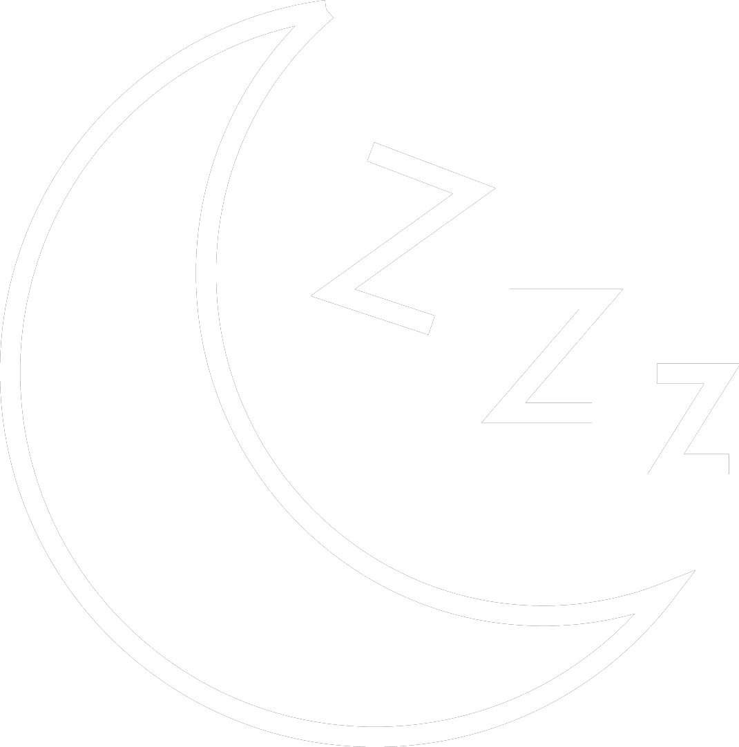 crescent moon with z's
