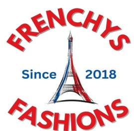 A logo for frenchy 's fashions since 2018