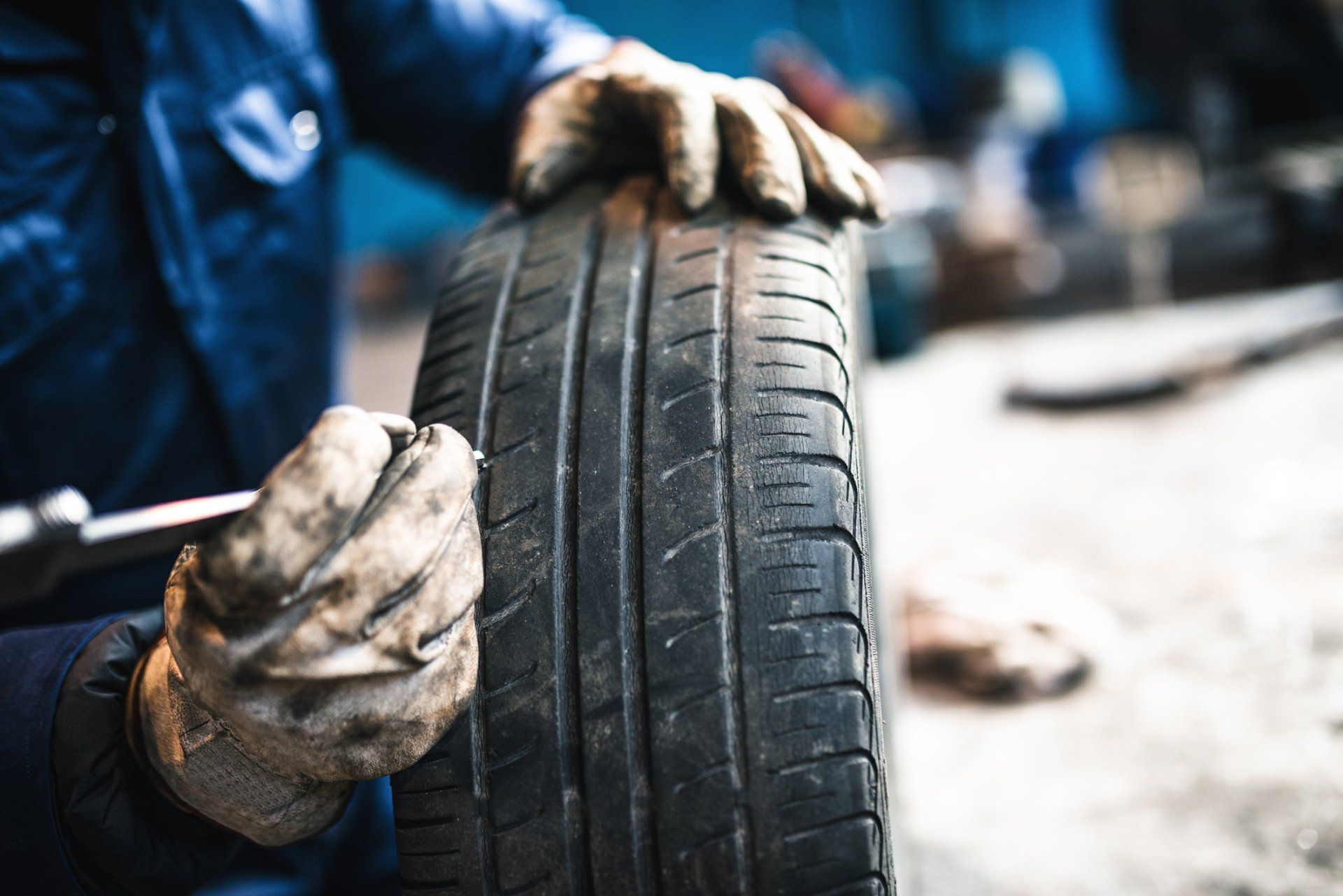 Tire Repair In Progress — Honolulu, HI — Pono Tires