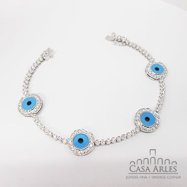 Pulsera de ojos azules