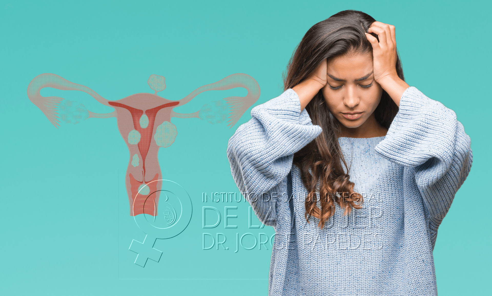 mujer preocupada y miomas uterinos