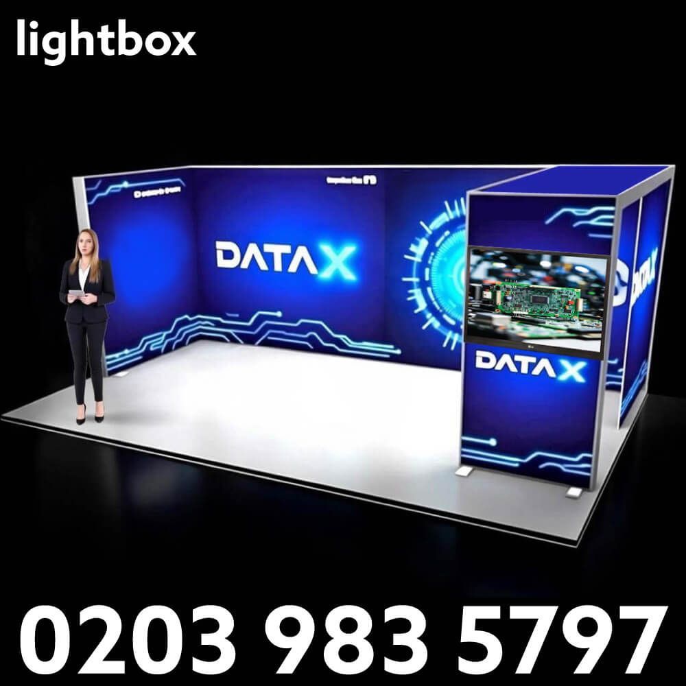 An LED lightbox exhibition stand