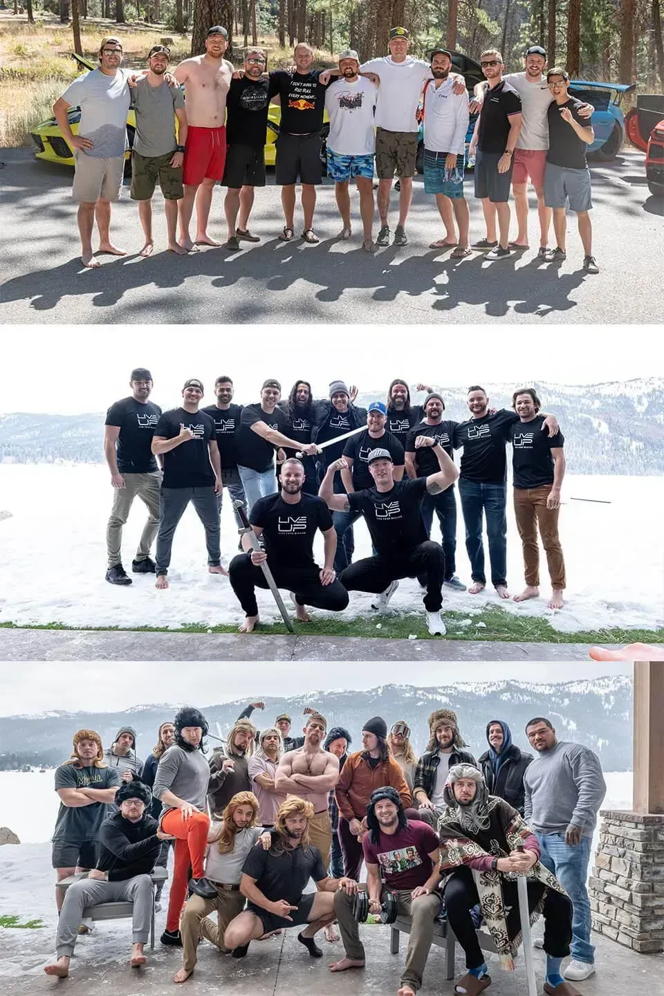 A group of people are posing for a picture together.