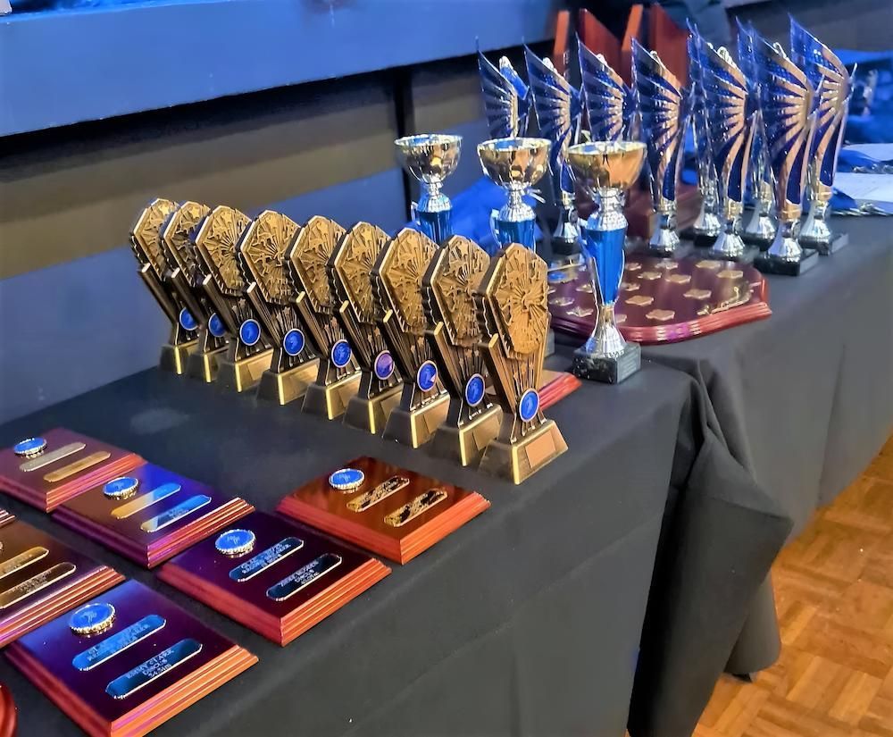A Table With Trophies and Plaques on It — Framing Alternative in Erina Heights, NSW