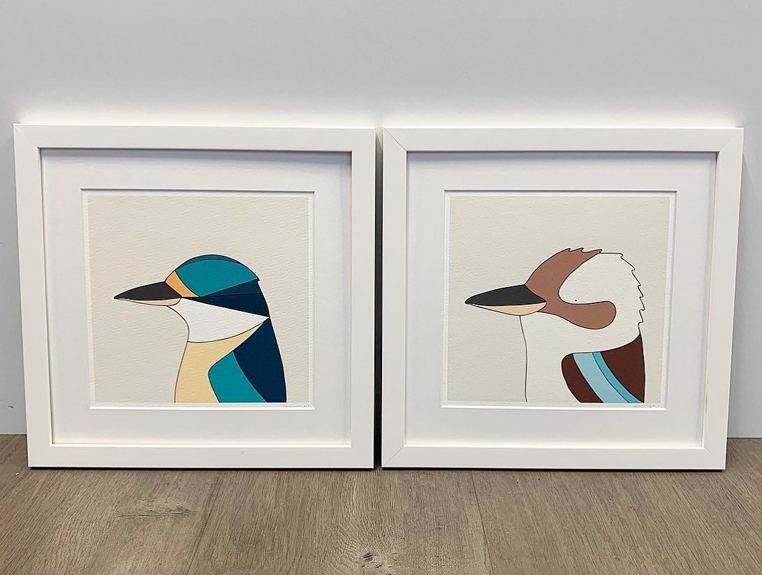 Two Framed Pictures of Birds on A Wooden Floor — Framing Alternative in Erina Heights, NSW