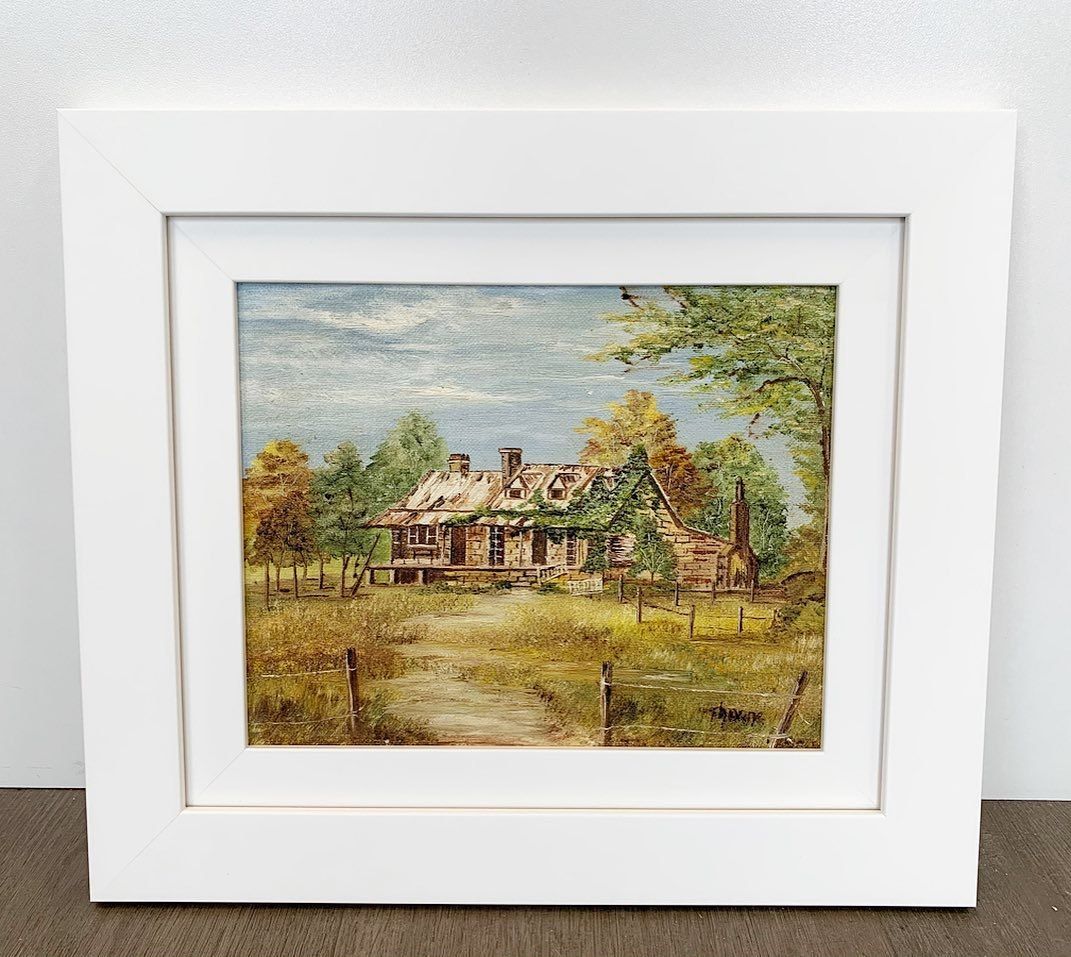 A Framed Painting of An Old House in The Countryside — Framing Alternative in Terrigal, NSW