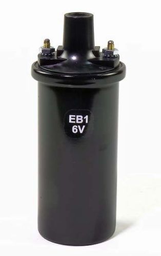 Black 6V ignition coil labeled 