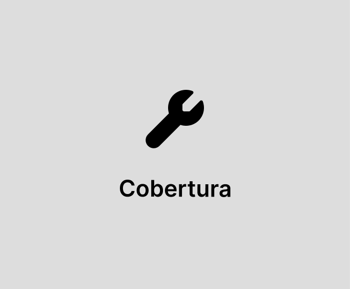 Ícono de llave inglesa negra con el texto "Cobertura" debajo.