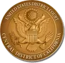 A gold coin from the united states district court of california.