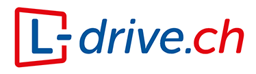 Ein blau-rotes Logo für l-drive.ch