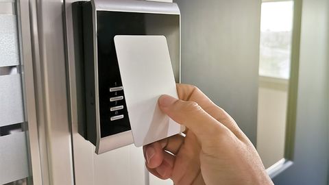 Unlocking Door Using Key Card — Saint Louis, MO — Krause Key & Lock Service