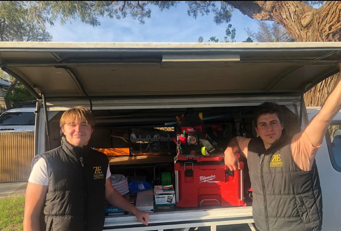 Ziesing electrical puffer vest worn when providing exceptional electrical services for residential, commercial, industrial