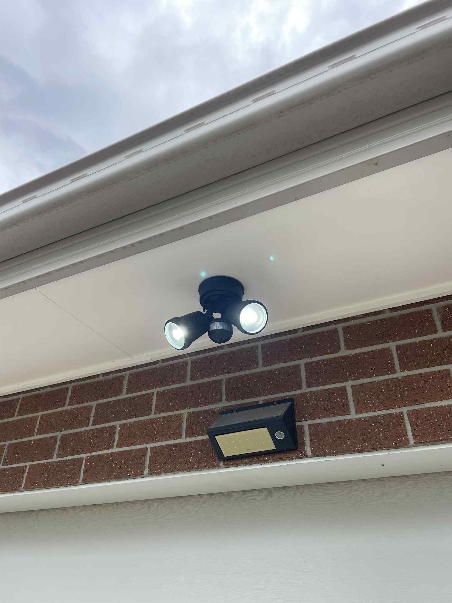 New recessed LED light installed during home renovation