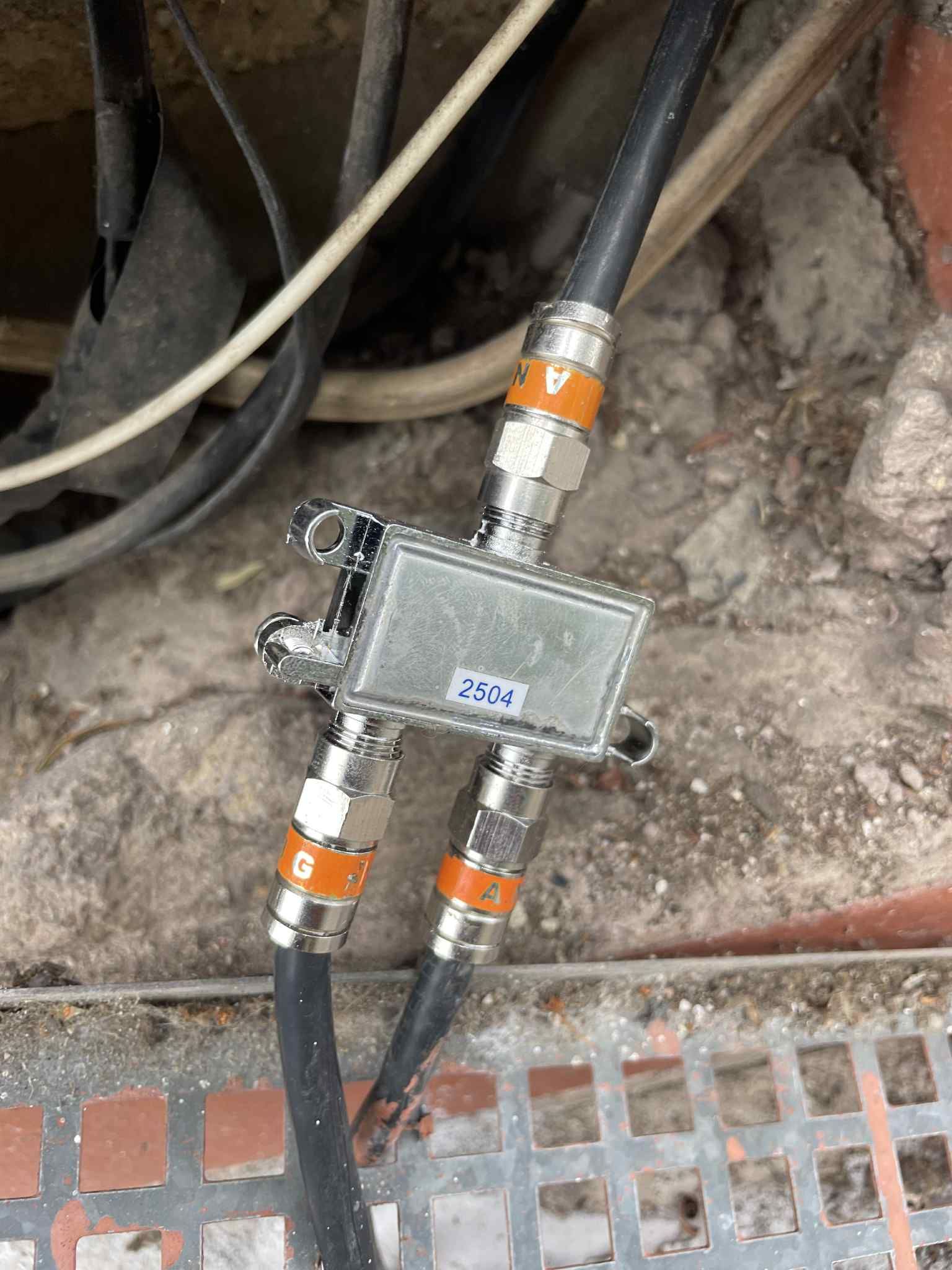 Exposed electrical wiring during kitchen rewiring work