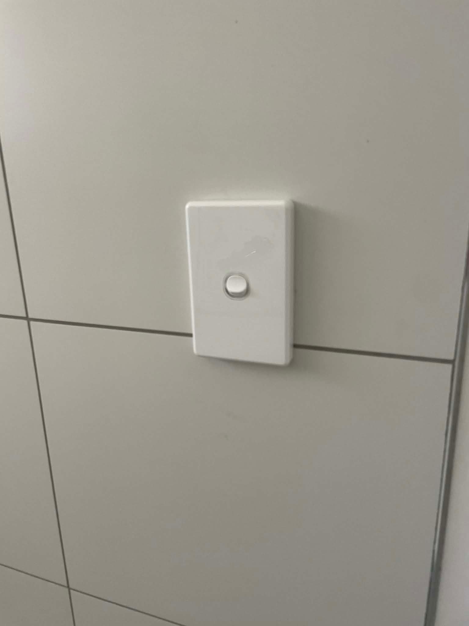 light switch on the wall