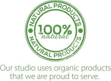 Our studio uses organic products that we are proud to serve.