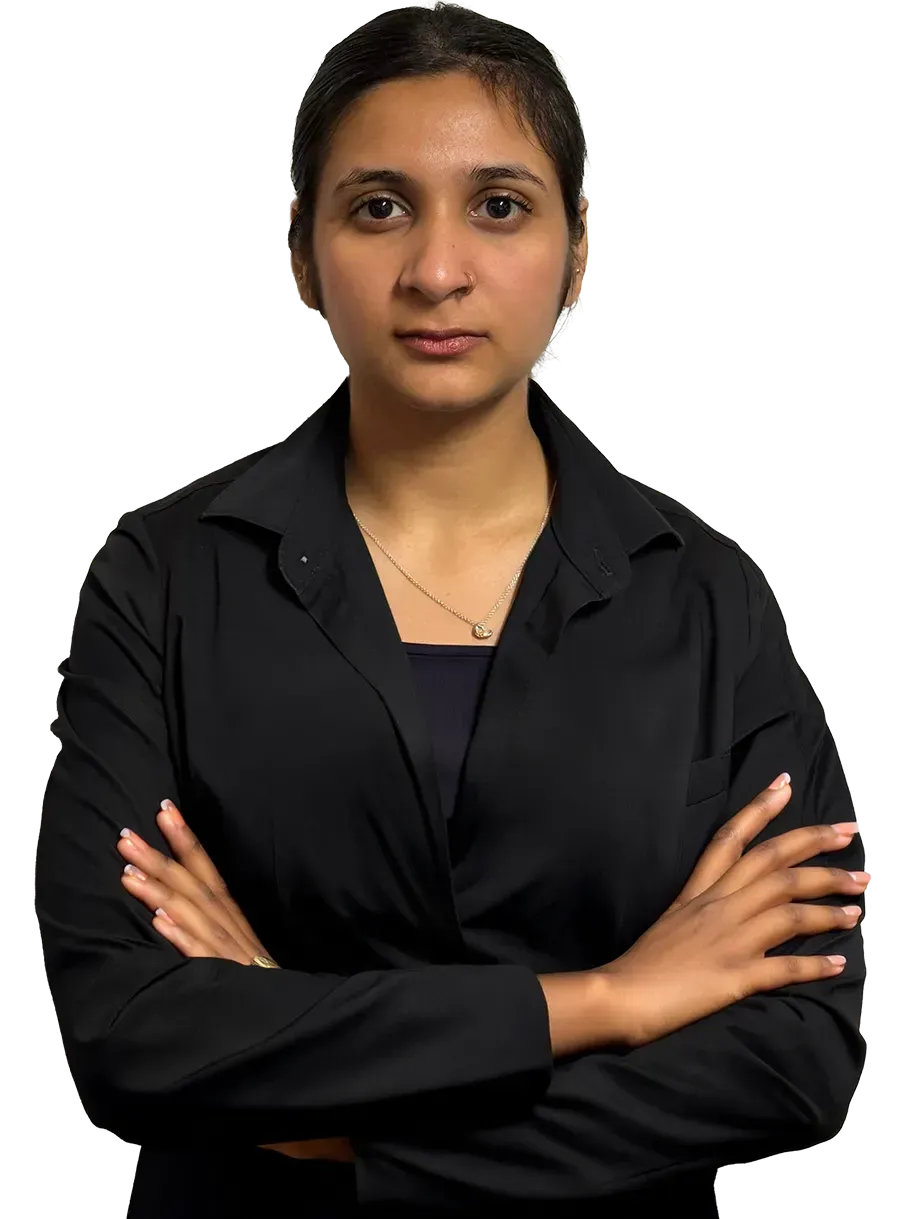 Parchi P. Parchi P. looking at the viewer. She is against a transparent background.