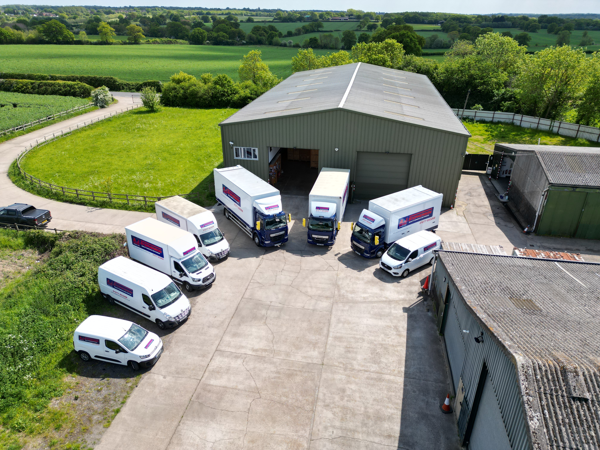 AJ Stephenson & Removals fleet of removal vans and lorries