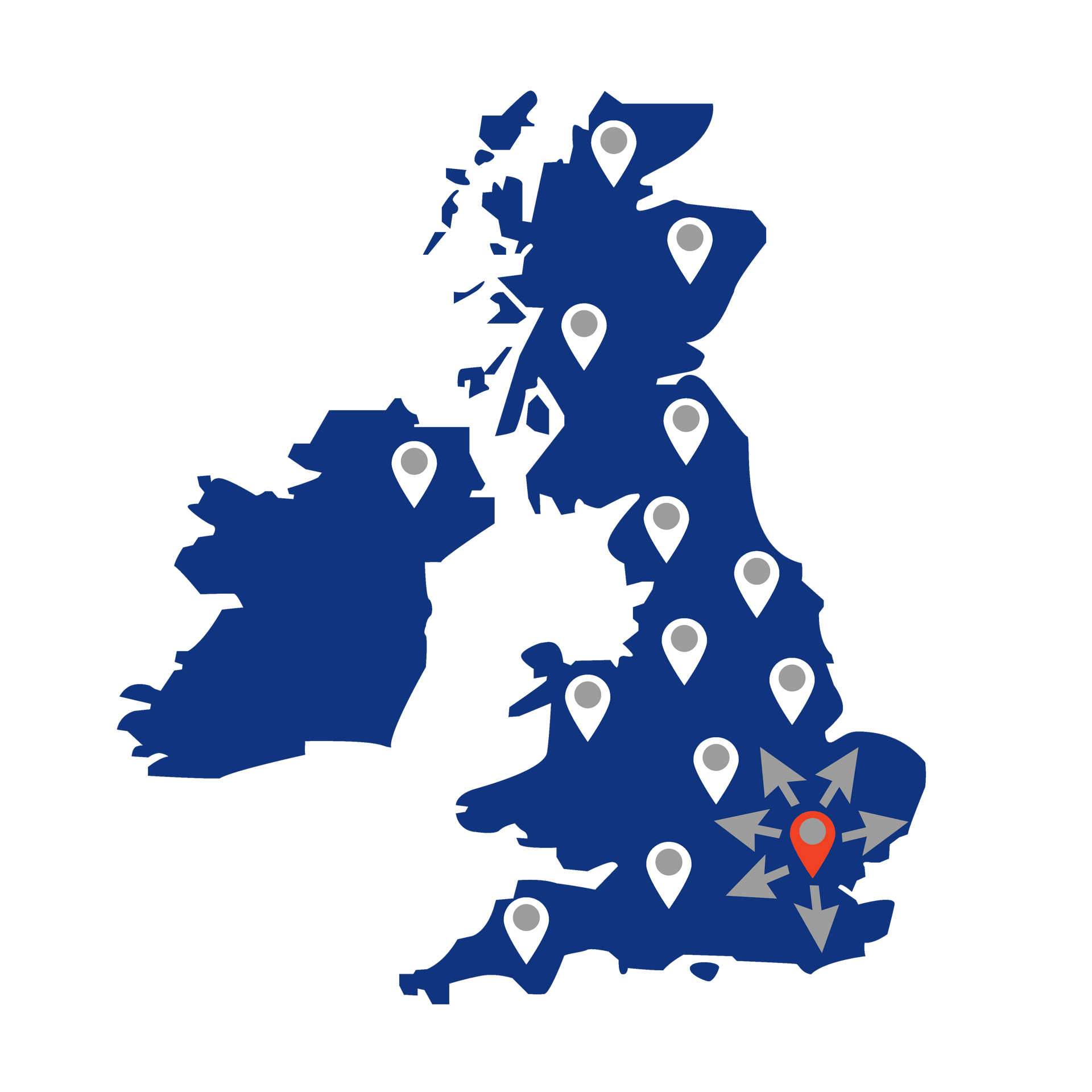 areas covered by AJ Stephenson Removals of Billericay Essex