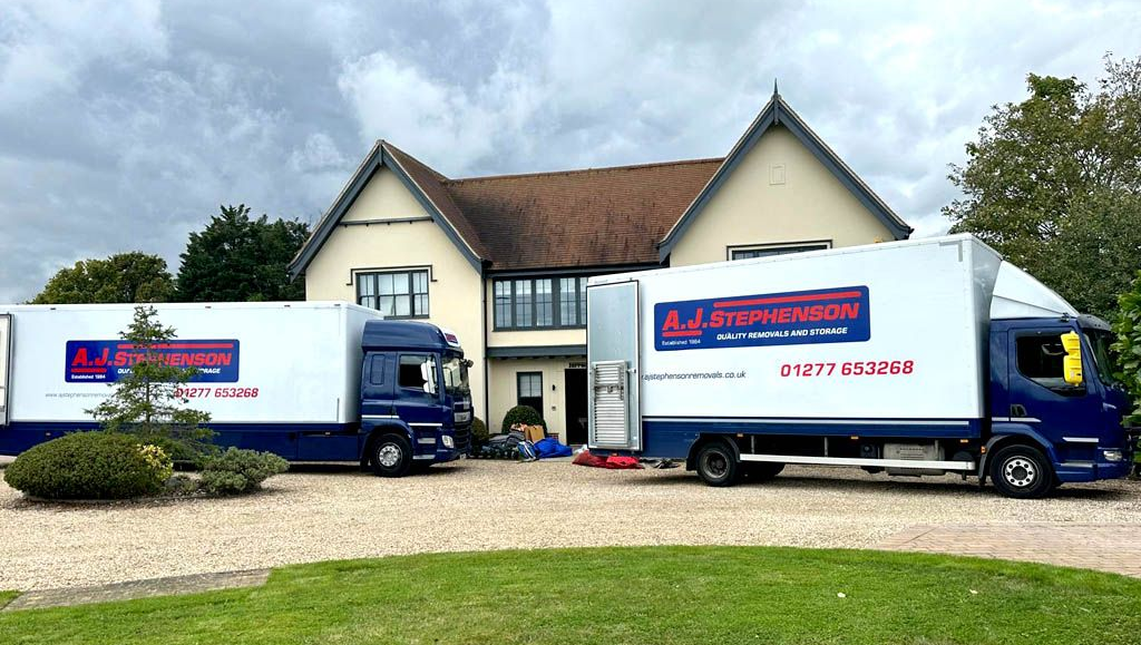 AJ Stephenson Removals lorries ready for house move