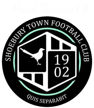 The logo for shoebury town football club has a bird on it