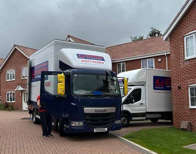 AJ Stephenson Removals lorries moving house