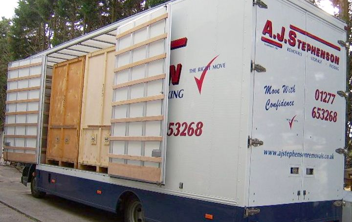 Lorry taking storage to our storage premises in Billericay