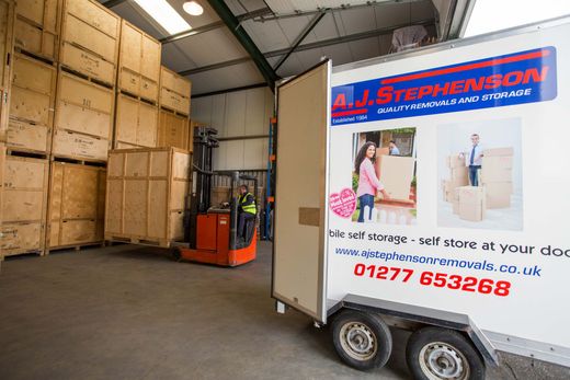 Storage units Billericay AJ Stephenson Removals