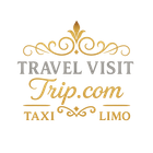 A black and white logo for travel visit trip.com