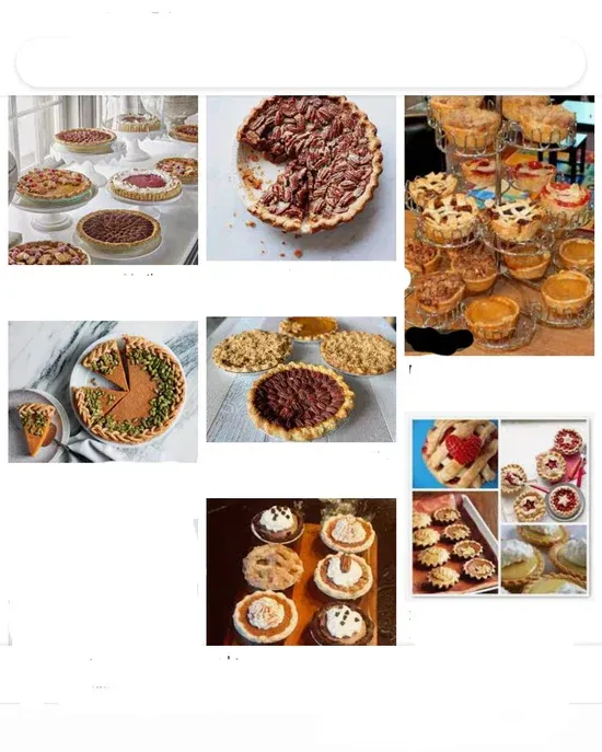 a collage of pictures of different types of pies