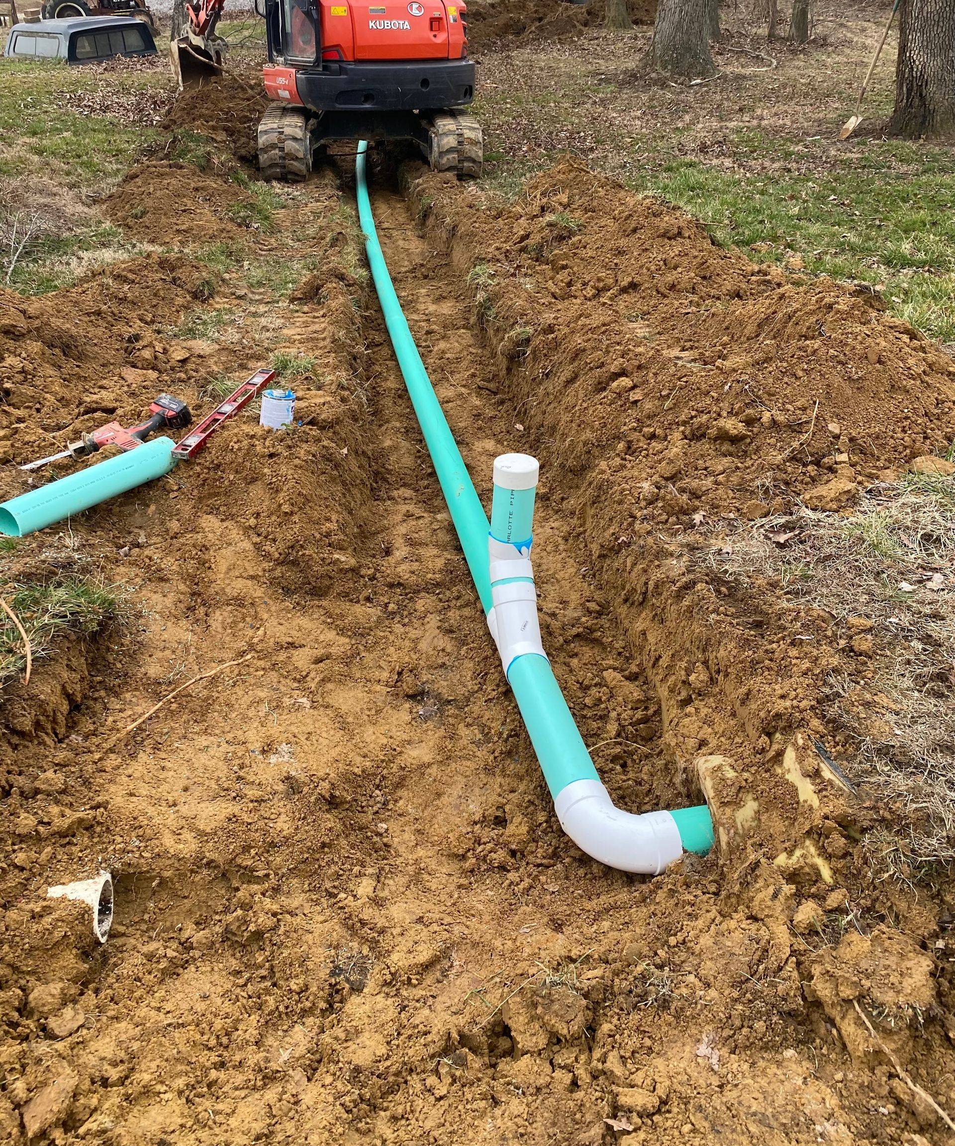 Septic Tank In Yard — Scottsburg, IN — Bixler Land and Tree LLC