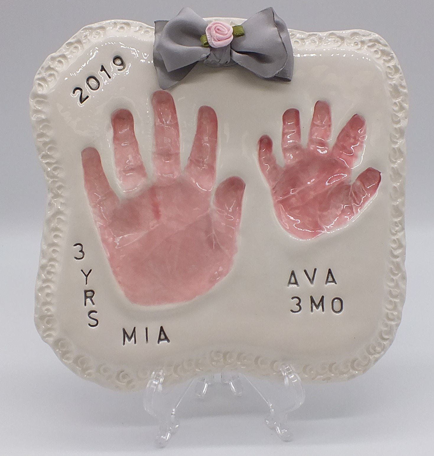 Mia And Ava 2019 Handprints — Norco, CA — Little Bitty Prints
