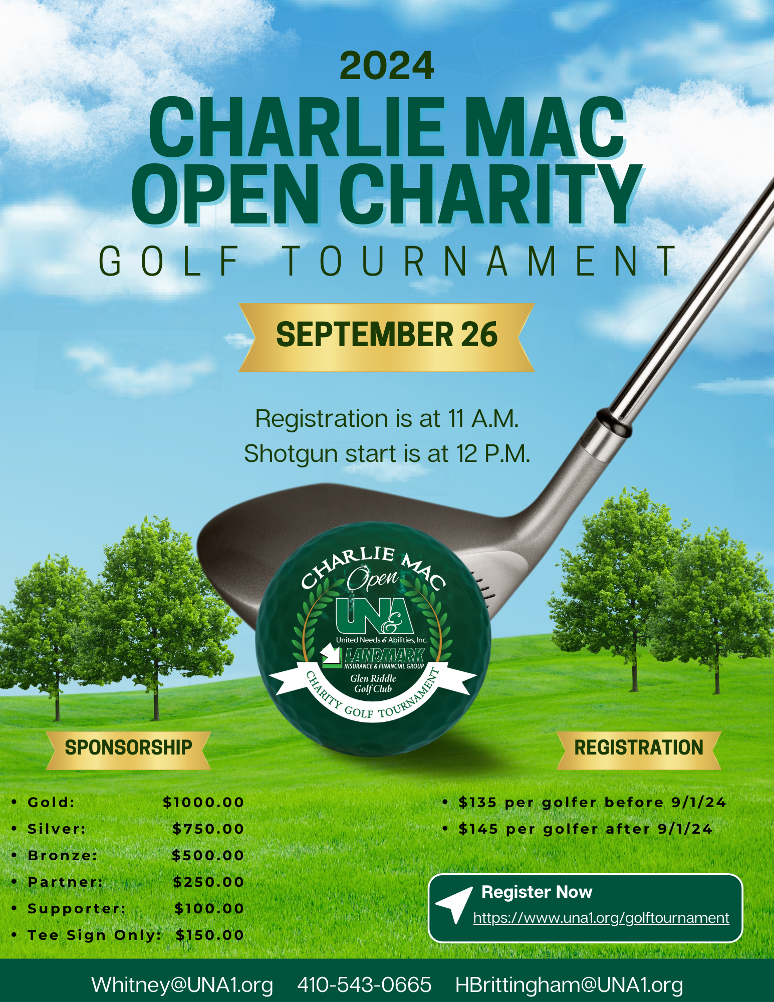 Charlie Mac Open Charity Golf Tournament 2024 Flyer