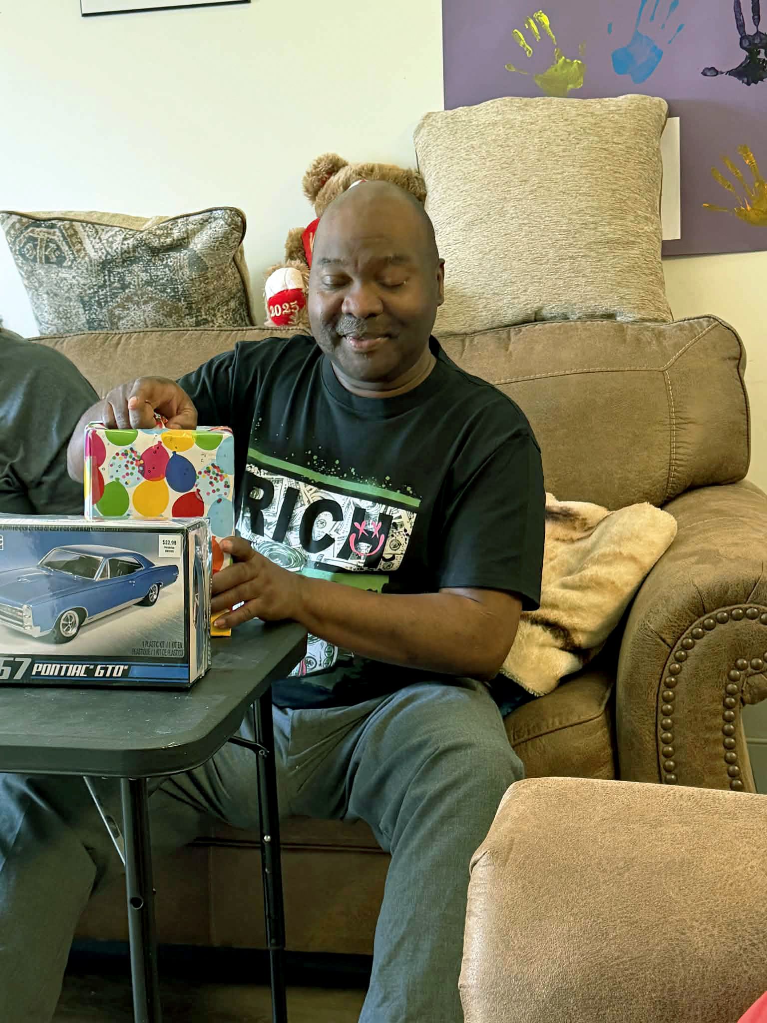 Mike with his new birthday present.