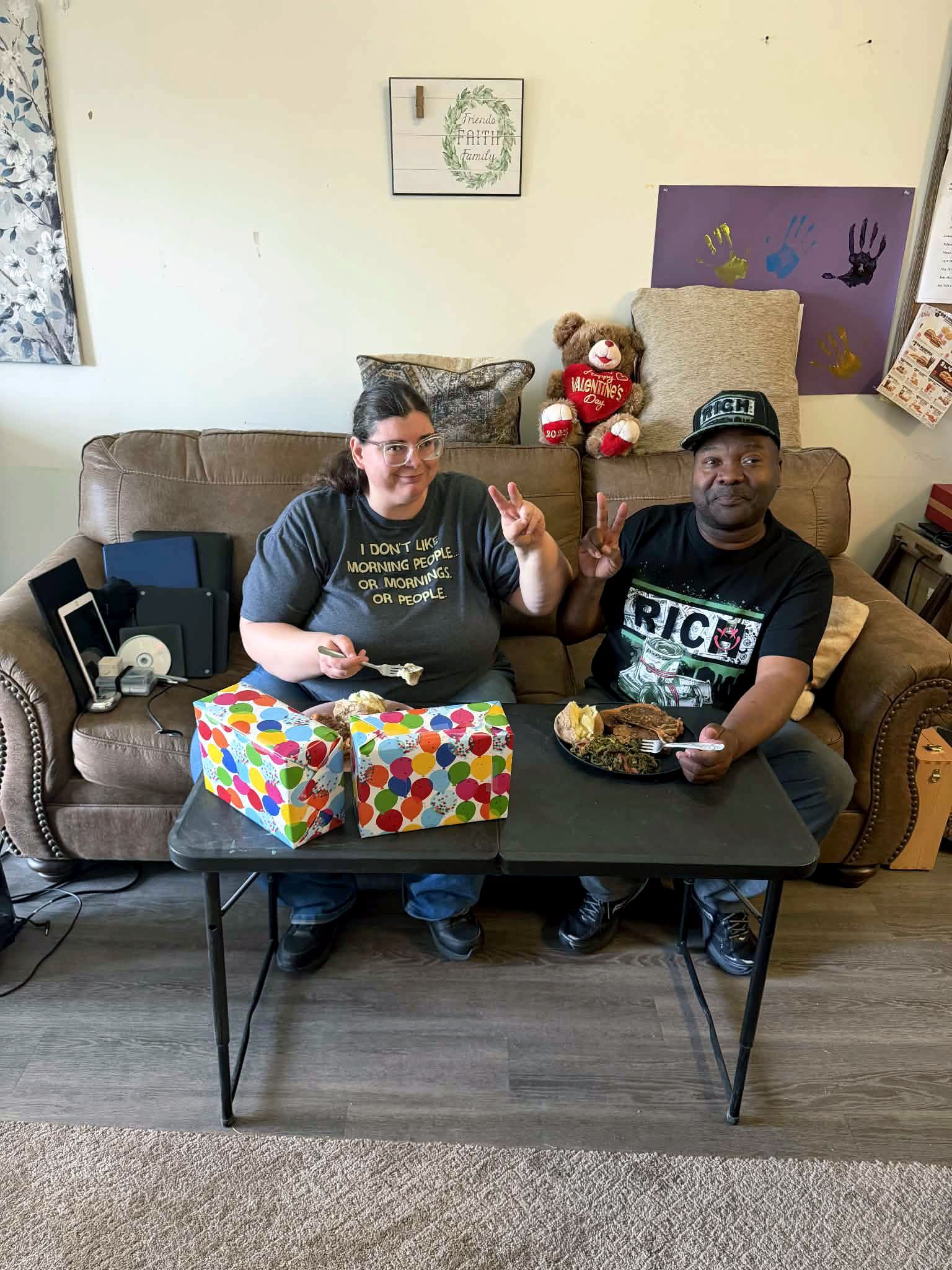 Mike & Tiffany chilling on Mike's birthday!