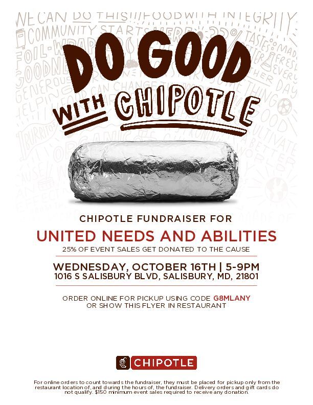 Chipotle Fundraiser for UNA 2024