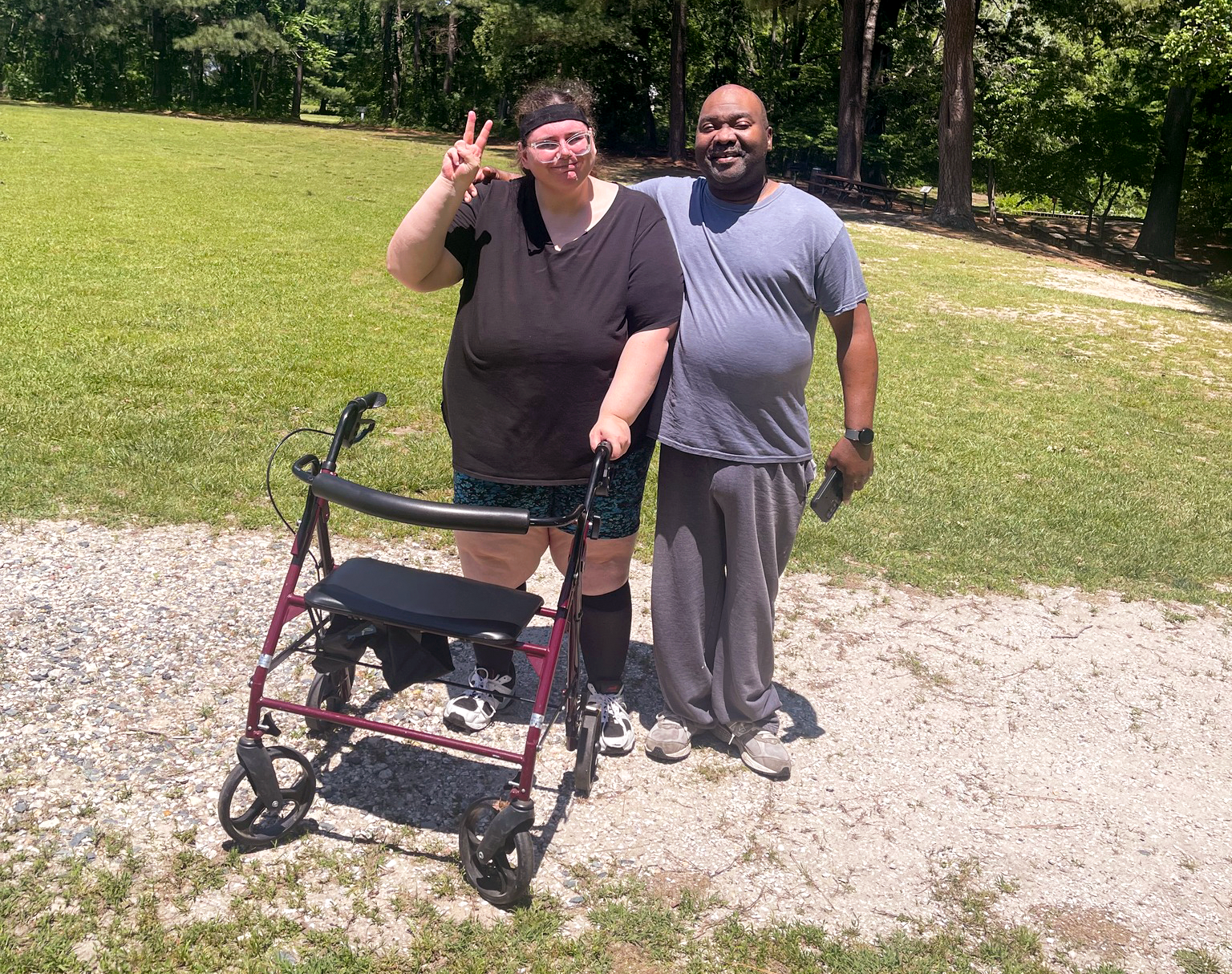 Tiffany & Mike taking a nature walk at Pemberton Park! 2025
