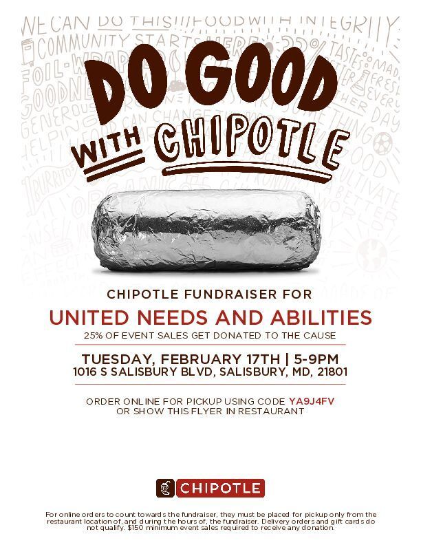 Chipotle Fundraiser English Flyer