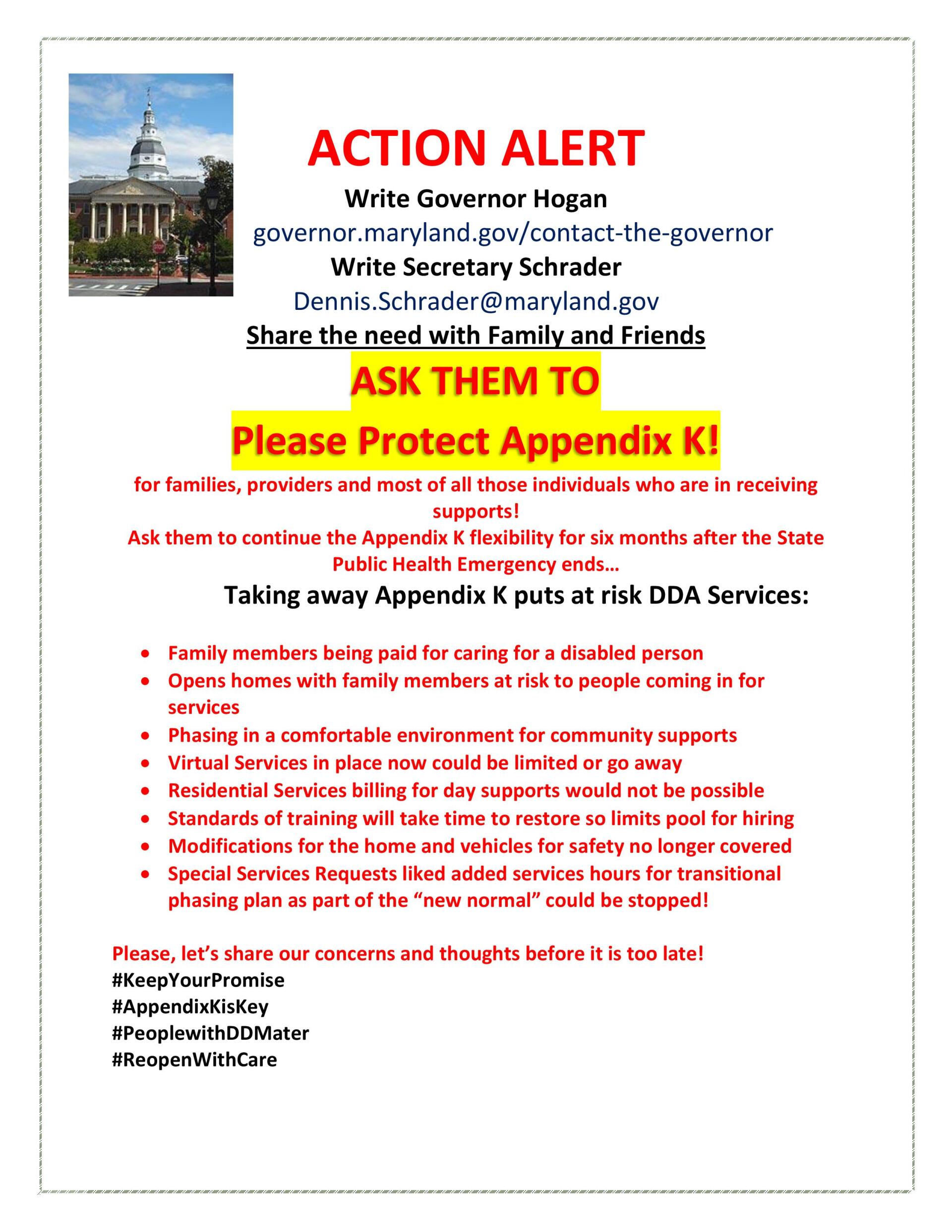 Flyer for Action Alert
