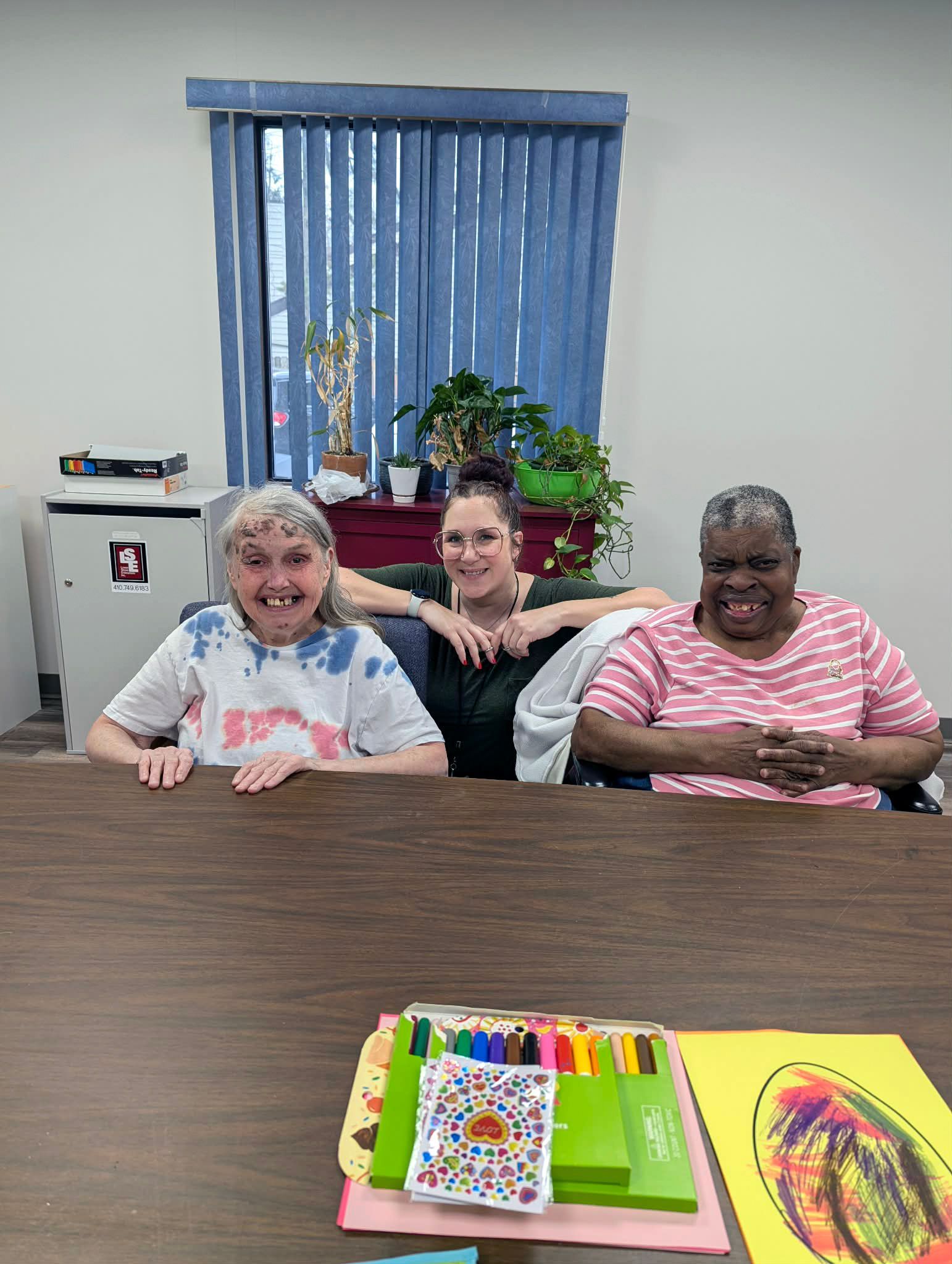 Ms. Patsy, Barbara, & Heather G. decorating for Easter (2026.)
