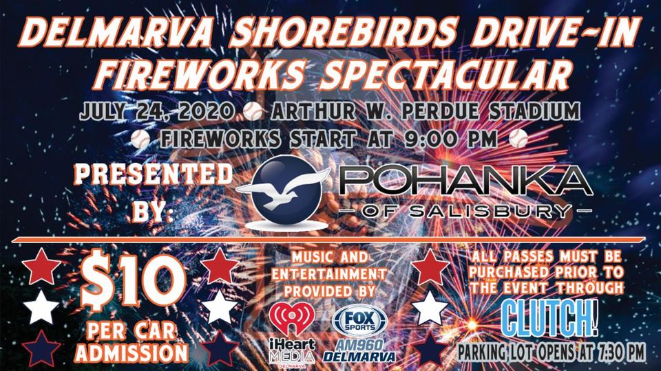 Shorebirds Drive-In Fireworks Spectacular Graphic