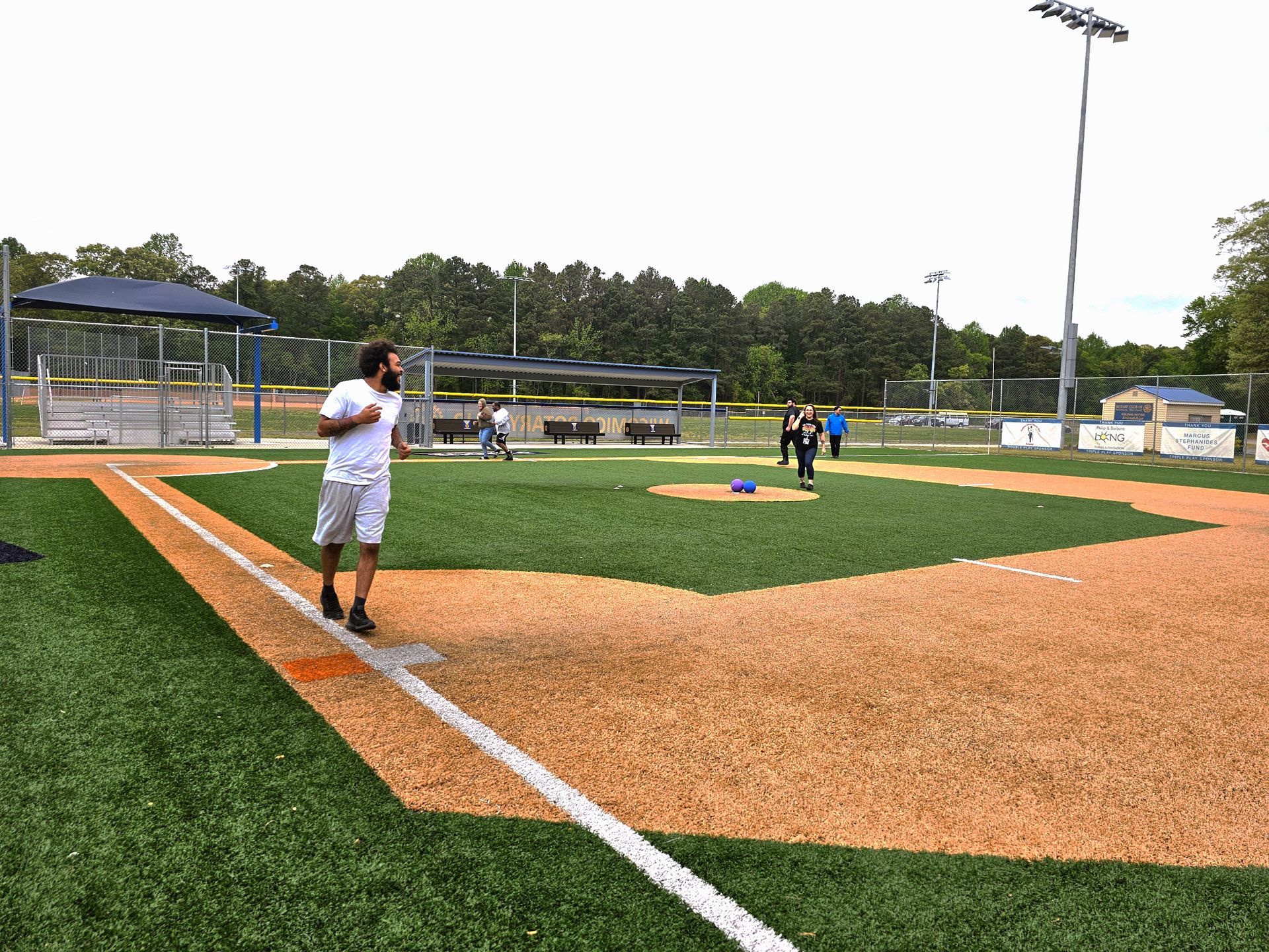 Picture of players at the Big Ball Kickball Game on May 3, 2024.