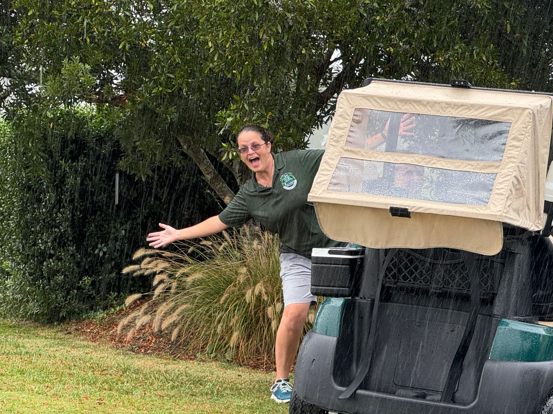 CEO, Sarah, having fun.